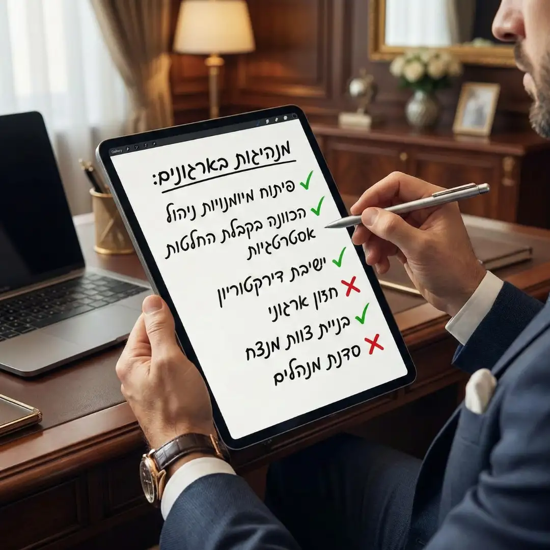 תמונת אווירה אזור מנהלים וארגונים